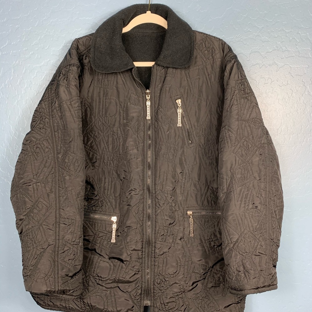 Fendi Vintage Mens All Over Print Reversable coat